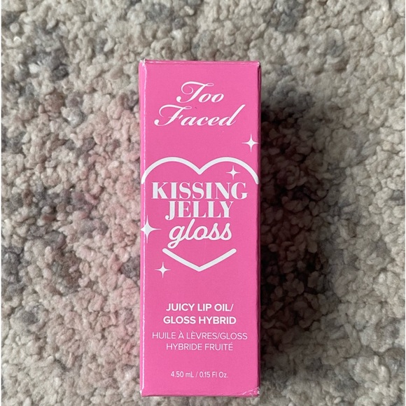 Too Faced Kissing Jelly Lip Oil Gloss Sweet Cotton Candy - Picture 1 of 8